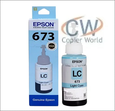 Epson 673 LIGHT CYAN Ink Bottle (Original) - TONERS